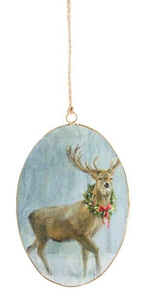 Deer Oval Ornament