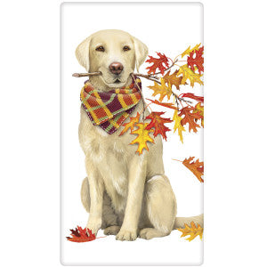 Lab Fall Branch Dish Towel