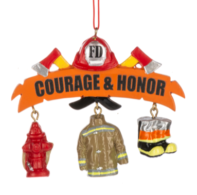 Fireman Courage And Honor Ornament