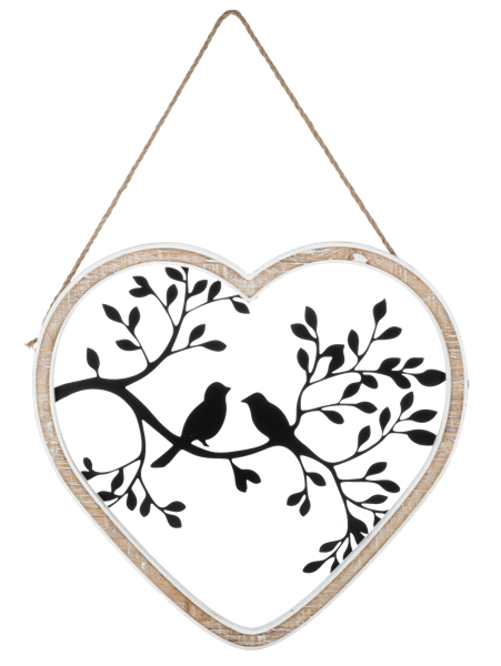 Love Birds Metal Wood Wall Decor