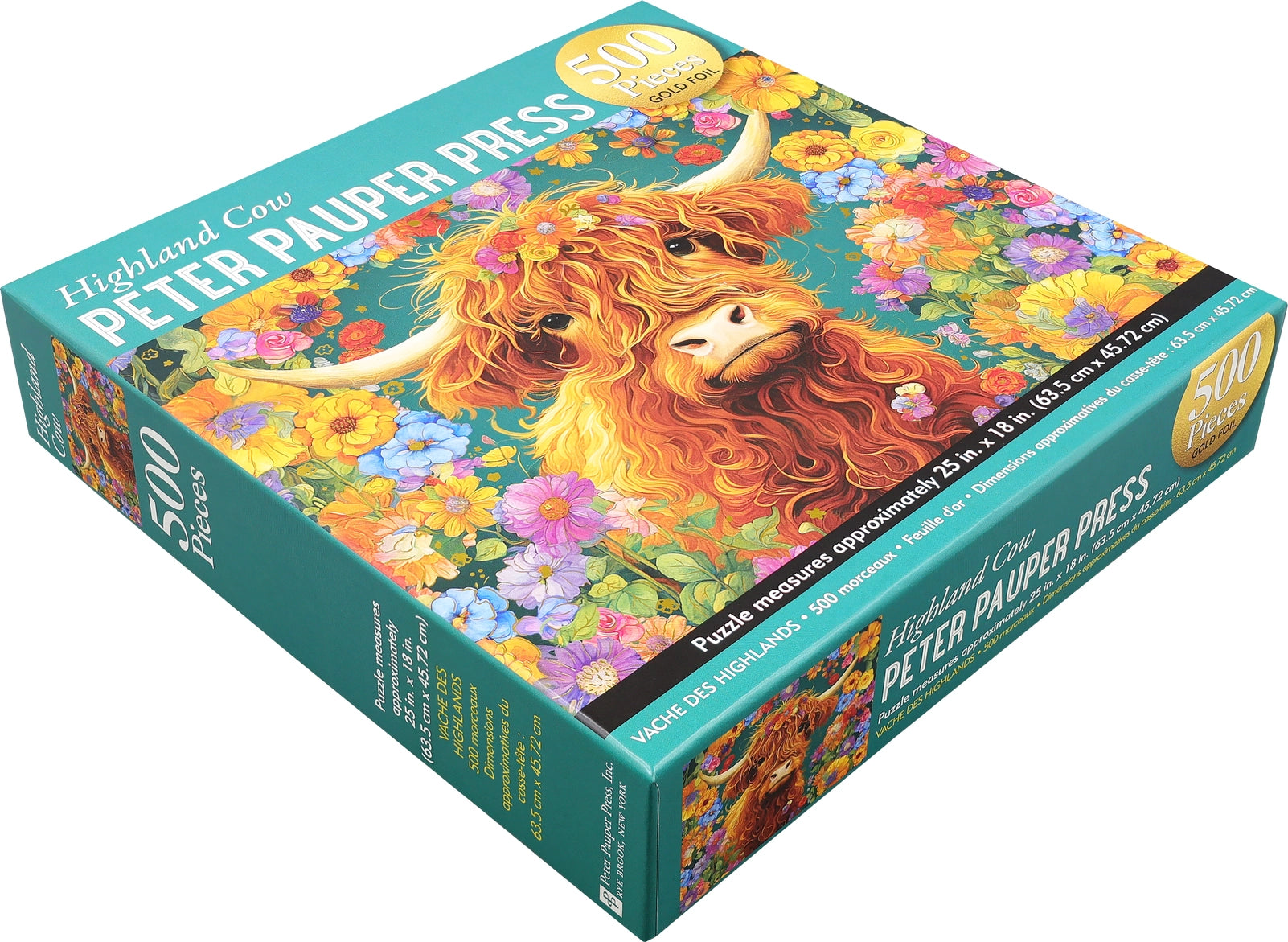 Highland Cow Floral Puzzle