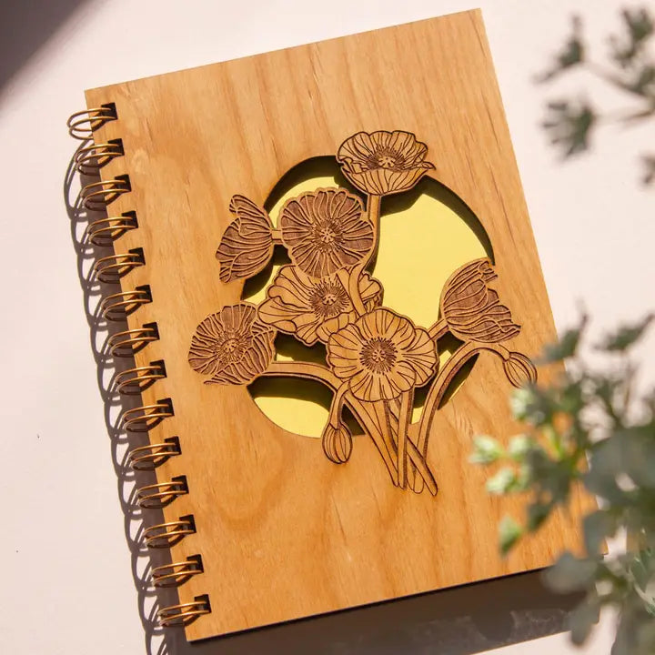 Icelandic Poppies Wood Journal