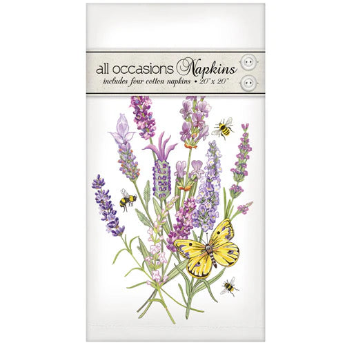 Lavender Butterfly Casual Napkin Set