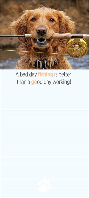 Fishing Golden Retriever Magnetic Notepads