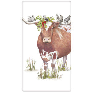 Longhorn Bird Perch Dish Towel