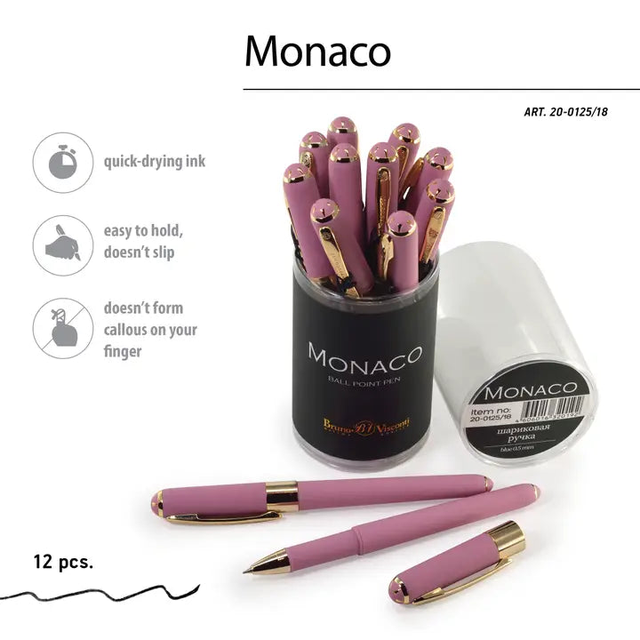 Monaco Ball Point Pink Pen