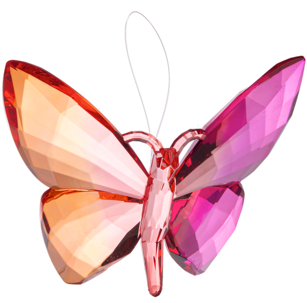 Multi Color Butterfly Crystal Ornament