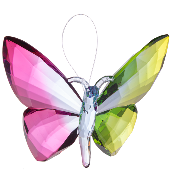 Multi Color Butterfly Crystal Ornament