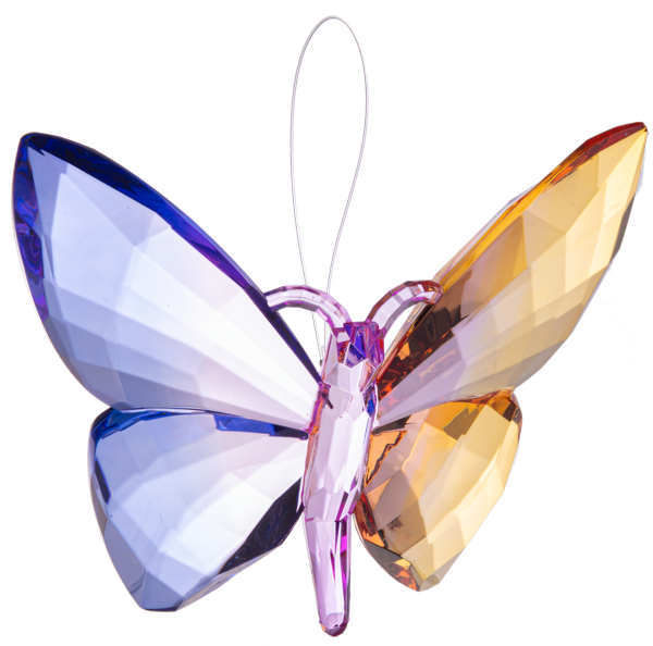 Multi Color Butterfly Crystal Ornament