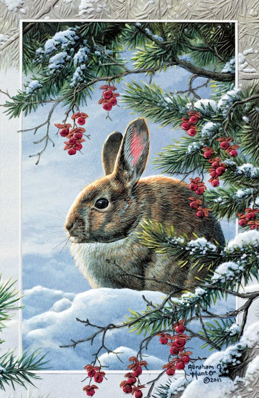 Rabbit in the Snow Greeting Card
