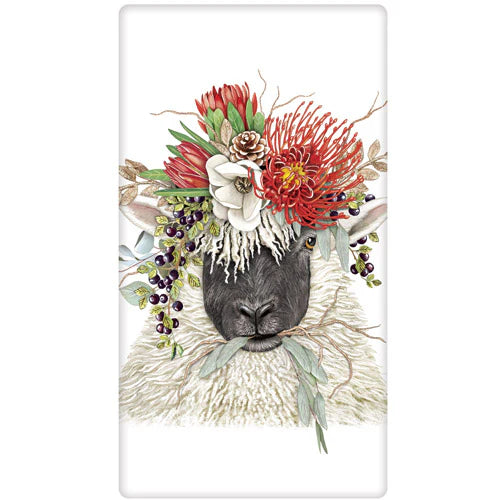 Sheep Protea Crown Dish Towel