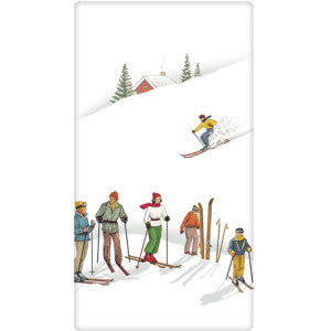 Ski Slopes Dish Towel