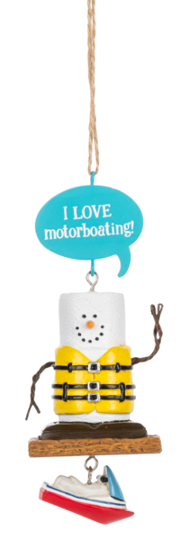 S'mores Motorboating Ornament 2024