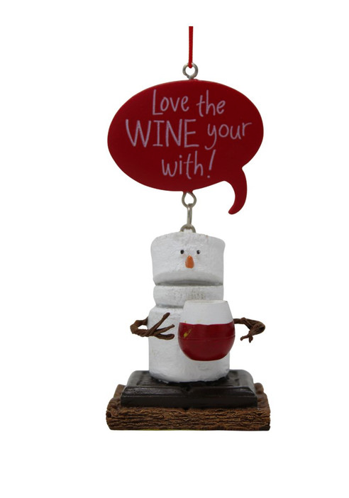 RETIRED S'mores Love Wine You're With Toasted Ornament
