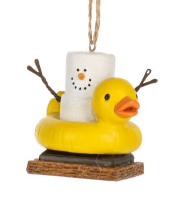 S'mores Rubber Ducky Pool Floaty Ornament 2024