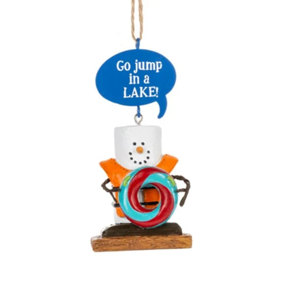 S'mores Jump In Lake Ornament 2024