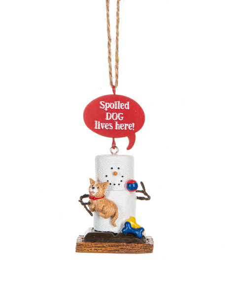 S'mores Spoiled Dog Ornament 2023