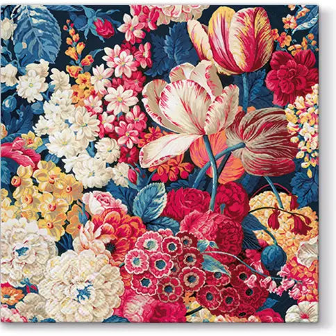 Tulips On Blue Floral Napkins
