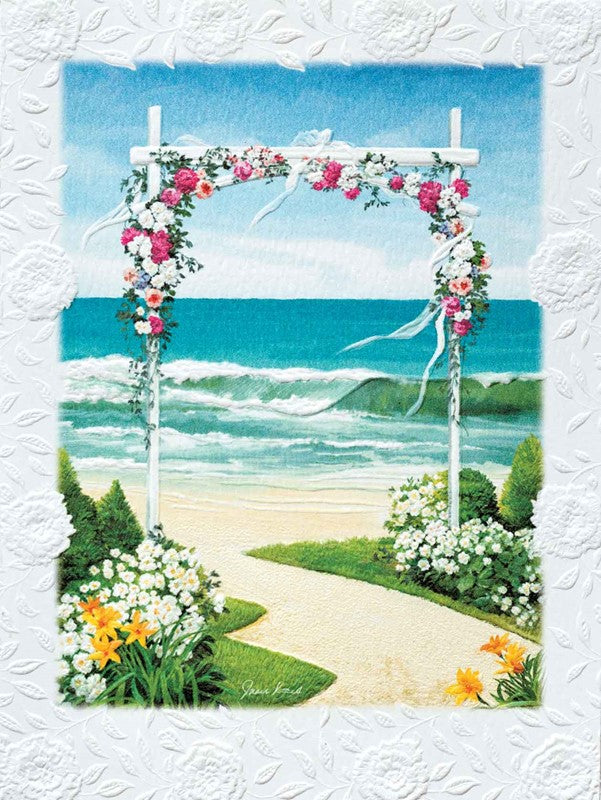 Wedding on Beach Greeting Card
