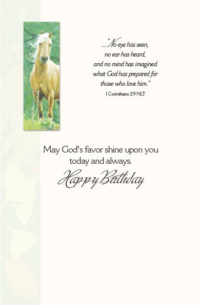 Windswept Horse Birthday Card