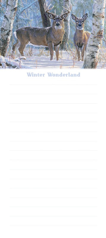 Winter Wonderland Deer Magnetic Notepad