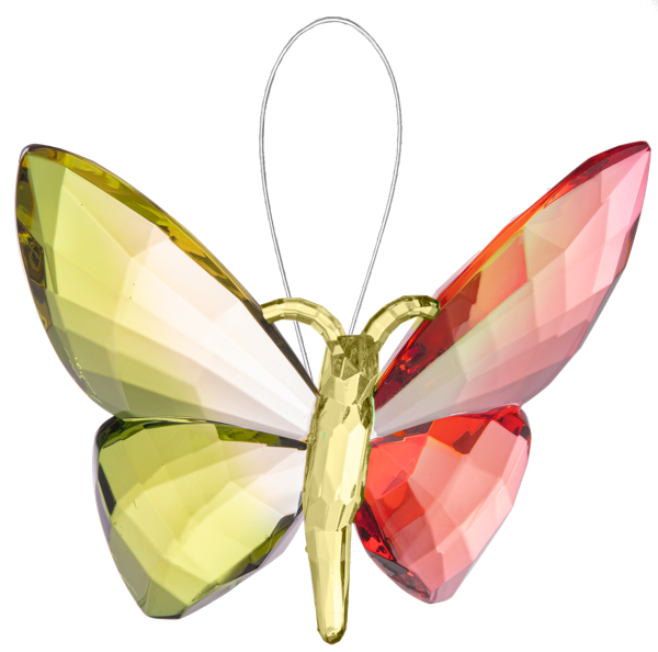 Multi Color Butterfly Crystal Ornament