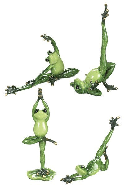 Yoga Frog Figurines