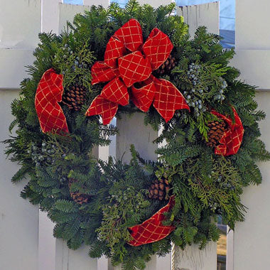 Elegant Red Noble Fir Oregon Christmas Wreath