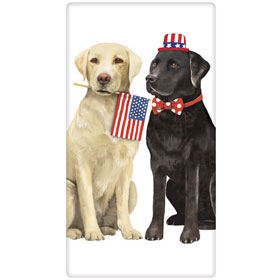 Mary Lake Thompson 4Th Of July Dogs Kitchen Towel