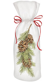 Ponderosa Pine Cone Wine Bag