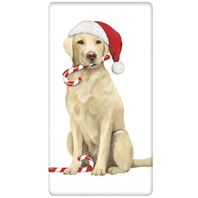 Yellow Labrador Christmas Towel