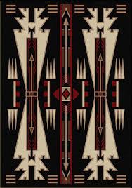 Rugs By American Dakota Native Voices Horse Thieves Black