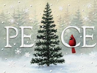 Cardinal Christmas Tree Christmas Card