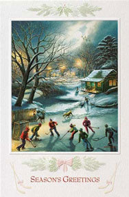 Pumpernickel Press Kids Playing Ice Hockey Cards