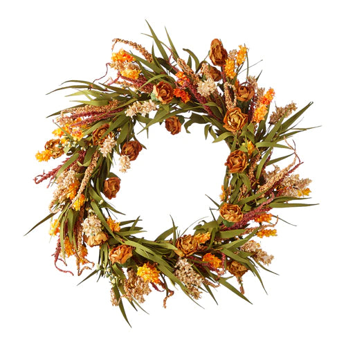 artificial wildflower wreath