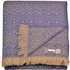 Nordic Wool Throw Light Blue 56'' x 72''