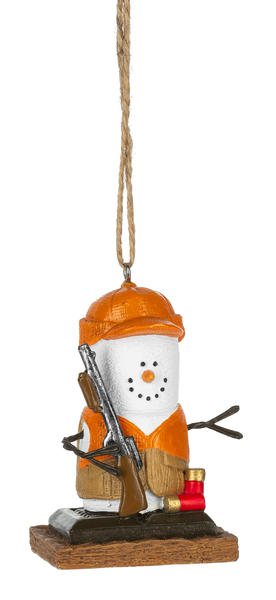 smores ornament with hunter orange