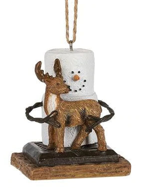 smore ornament holding a deer
