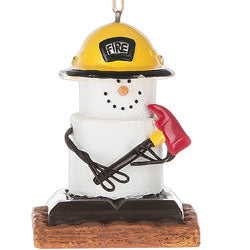 S'mores Original Fireman Snowman Ornament