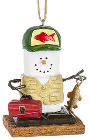 S'mores Original Fisherman Snowman Ornament