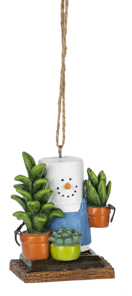 smores with plants ornament