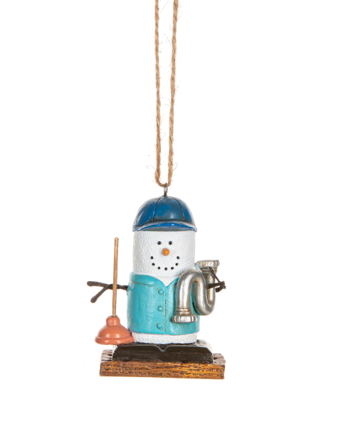S'mores Plumber Ornament 2023