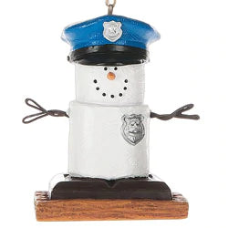 smores officer ornament with badge