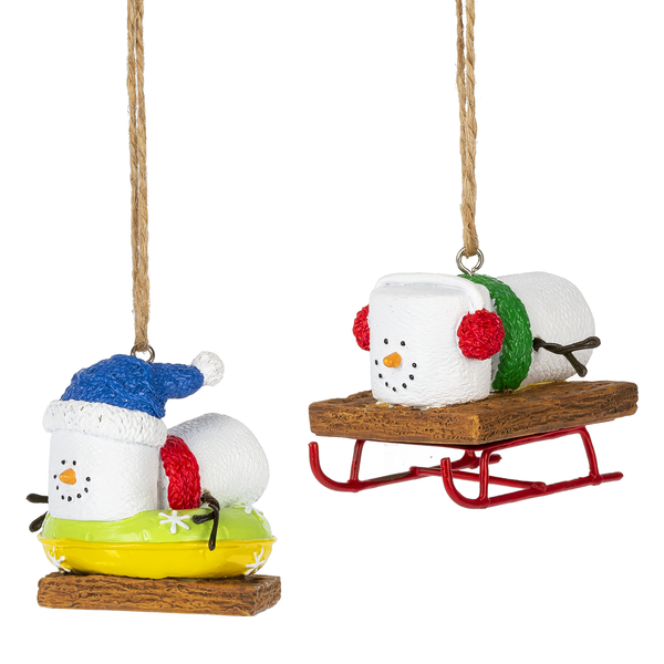 S'mores Sledding and Tubing Ornaments