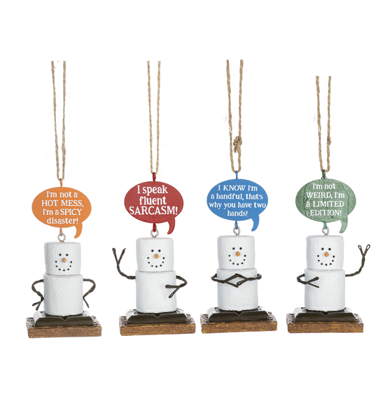 S'mores Humor Toasted Ornaments 2022