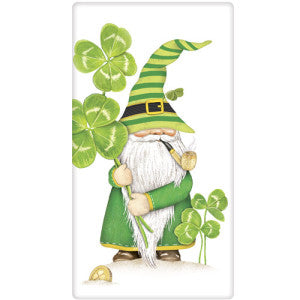 St Patrick's Day Gnome Shamrock Dish Towel