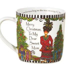 merry christmas to my dear sweet mom coffee mug