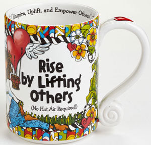 suzy toronto rise by lifting others coffee cup