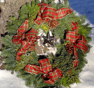 Christmas Wreaths W/Western Star